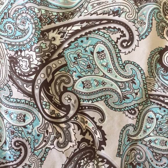 Liz Claiborne Gray / Aqua Skirt Size 12 - Picture 3 of 5